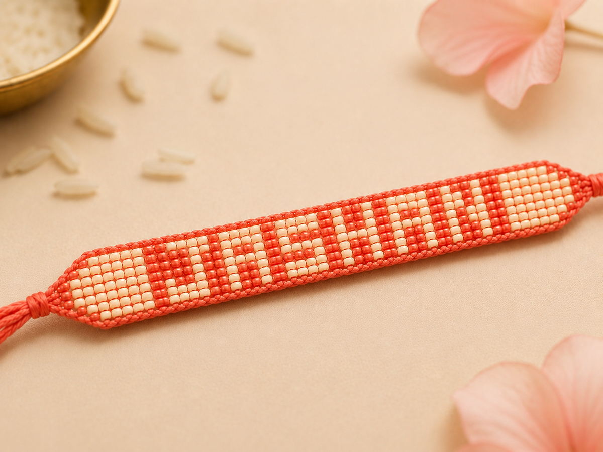 Personalized Beaded Rakhi