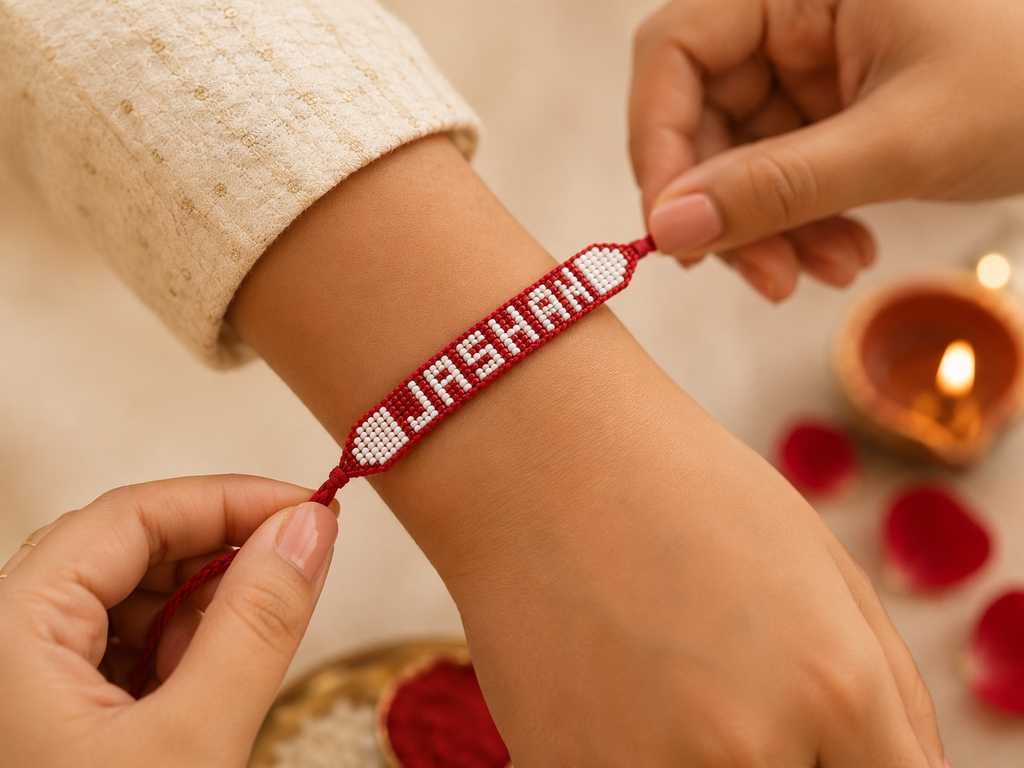 Personalized Beaded Rakhi