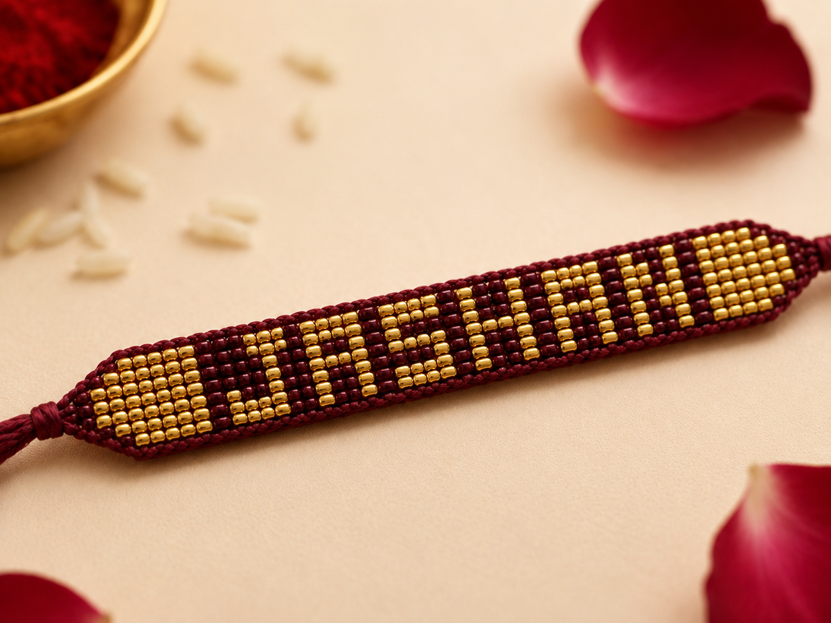 Personalized Beaded Rakhi