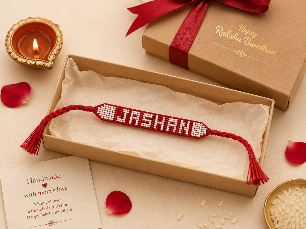 Personalized Beaded Rakhi