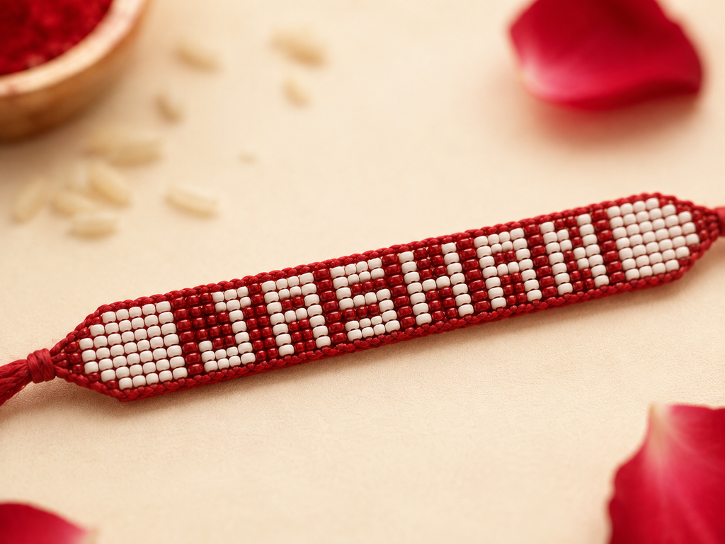 Personalized Beaded Rakhi