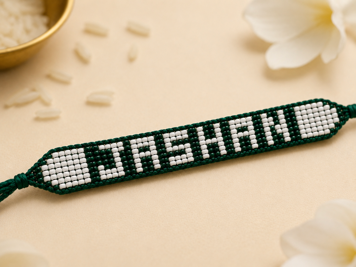 Personalized Beaded Rakhi
